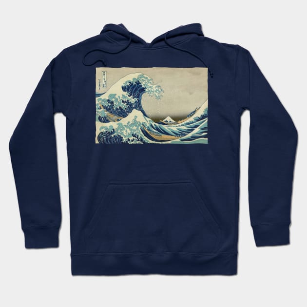 The Great Wave of Kanagawa Hoodie by Pinkazoid